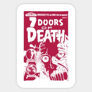 7 Doors of Death VHS cover v2 Sticker